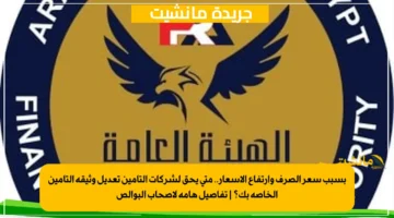 بسبب سعر الصرف وارتفاع الأسعار.. متى يحق لشركات التأمين تعديل وثيقة التأمين الخاصة بك؟ تفاصيل هامة لأصحاب البوالص 1